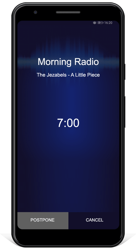 Online radio alarm for android